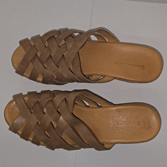 Chocolat Blu Peep Toe Yemaya Slide Platform Cork Wedge Womens Size 10 - Picture 7 of 16